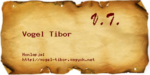 Vogel Tibor névjegykártya