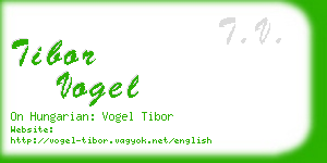 tibor vogel business card